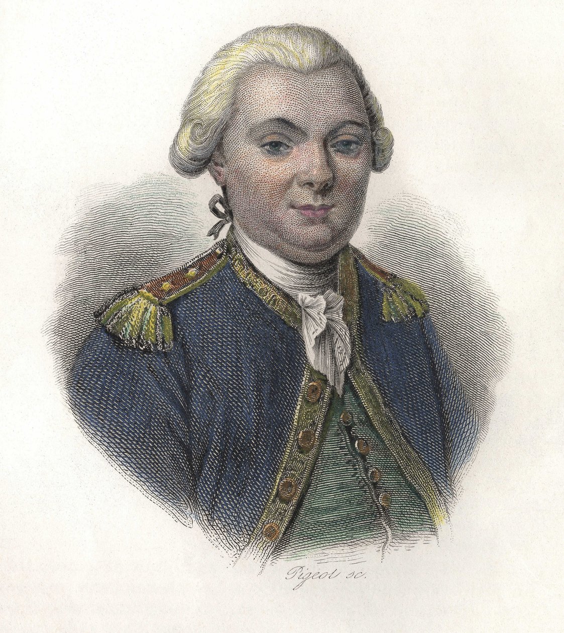 Portrett av Jean-Francois Galaup, greve av La Perouse (Jean Francois Laperouse av French School