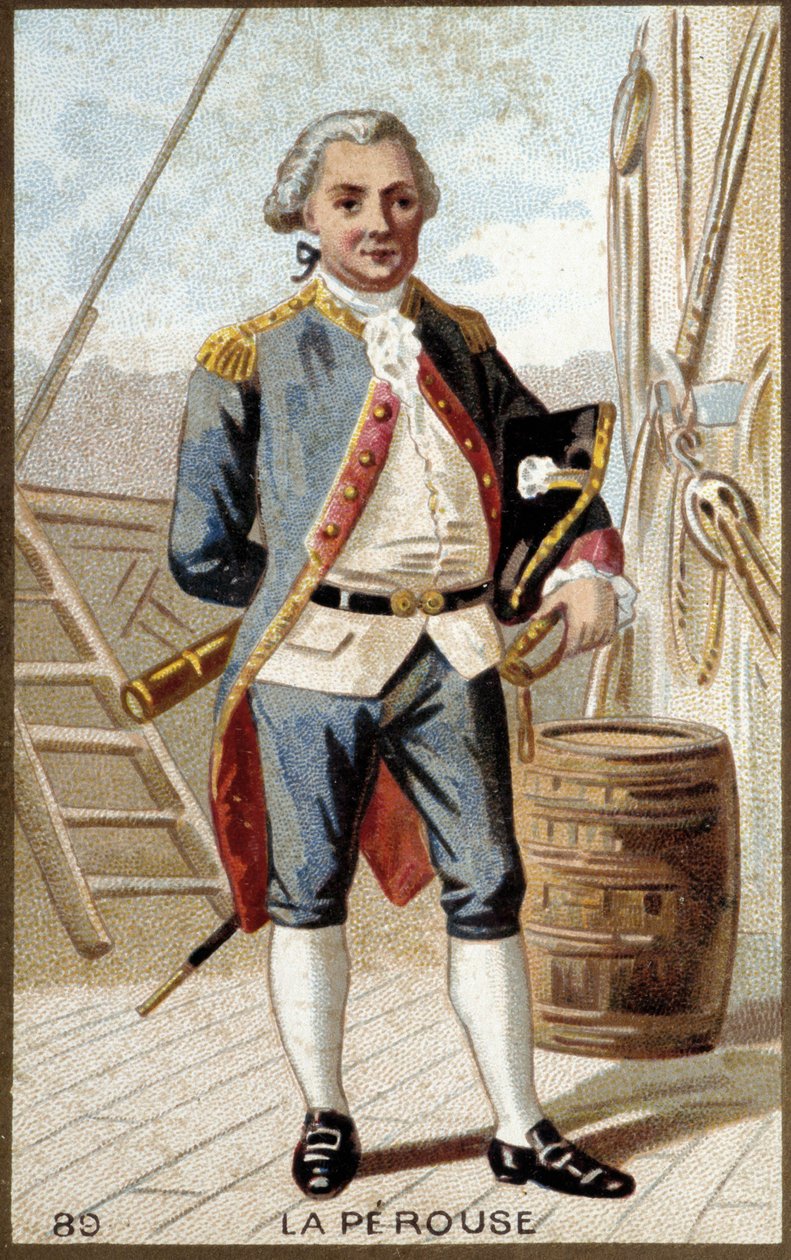 Portrett av Jean-Francois Galaup, greve av La Perouse (Jean Francois Laperouse av French School
