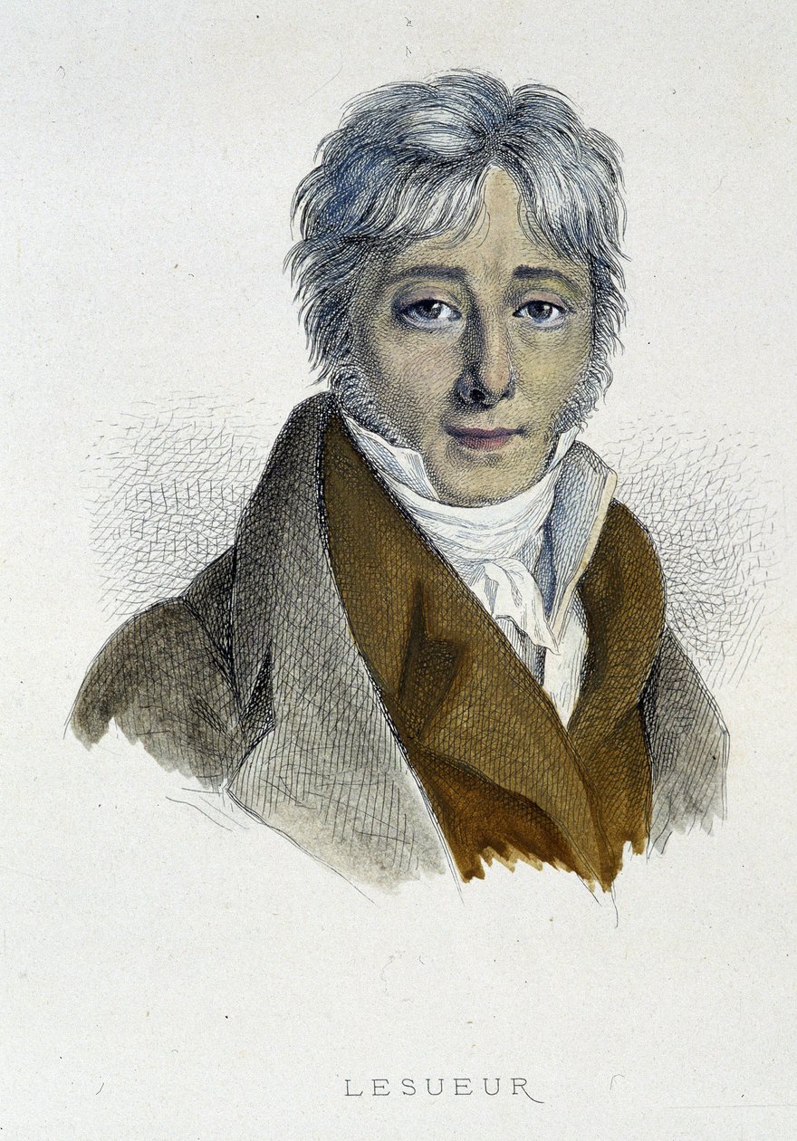 Portrett av Jean - François Lesueur - gravering av French School