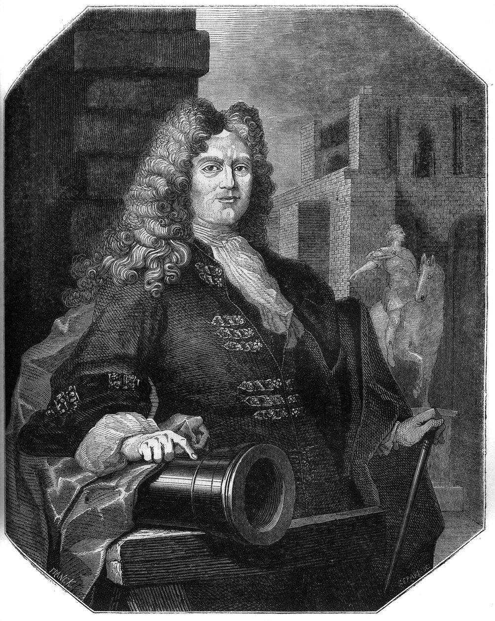 Portrett av Jean Balthazar Keller (1638-1702), sveitsisk gullbærer og grunnlegger. av French School