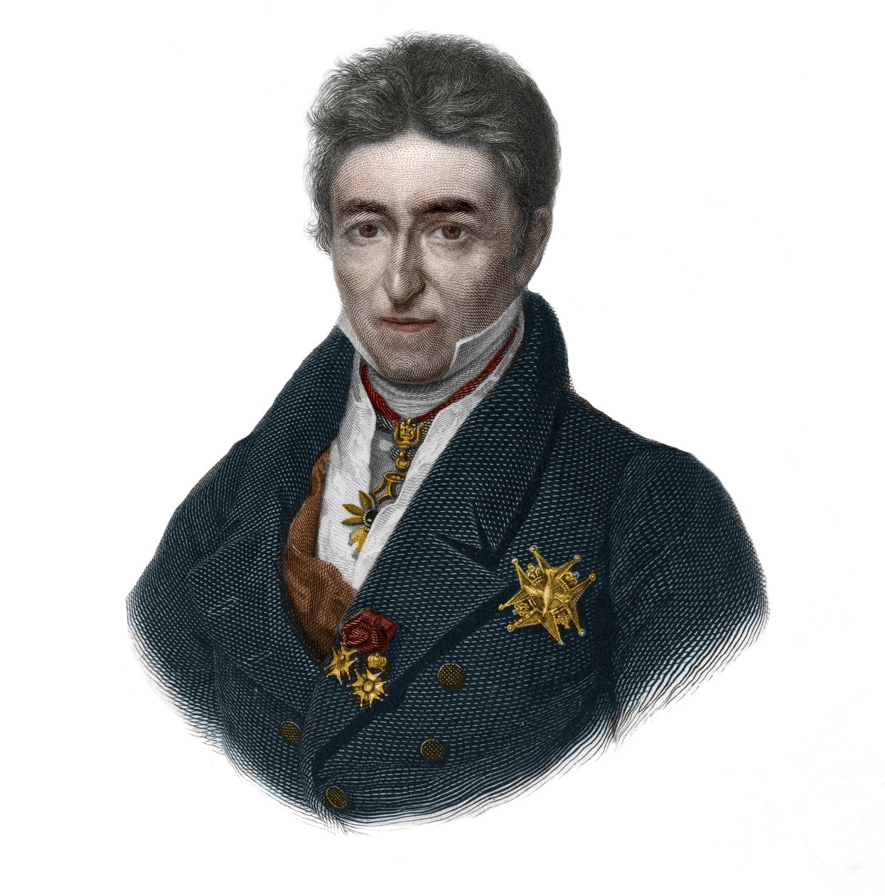Portrett av Jean Baptiste (Jean-Baptiste), Comte de Villele (1773-1854), fransk politiker. i "" LIBRE DES SPORERS"" av Louis de Cormenin Timon. 1842. Privat samling. av French School
