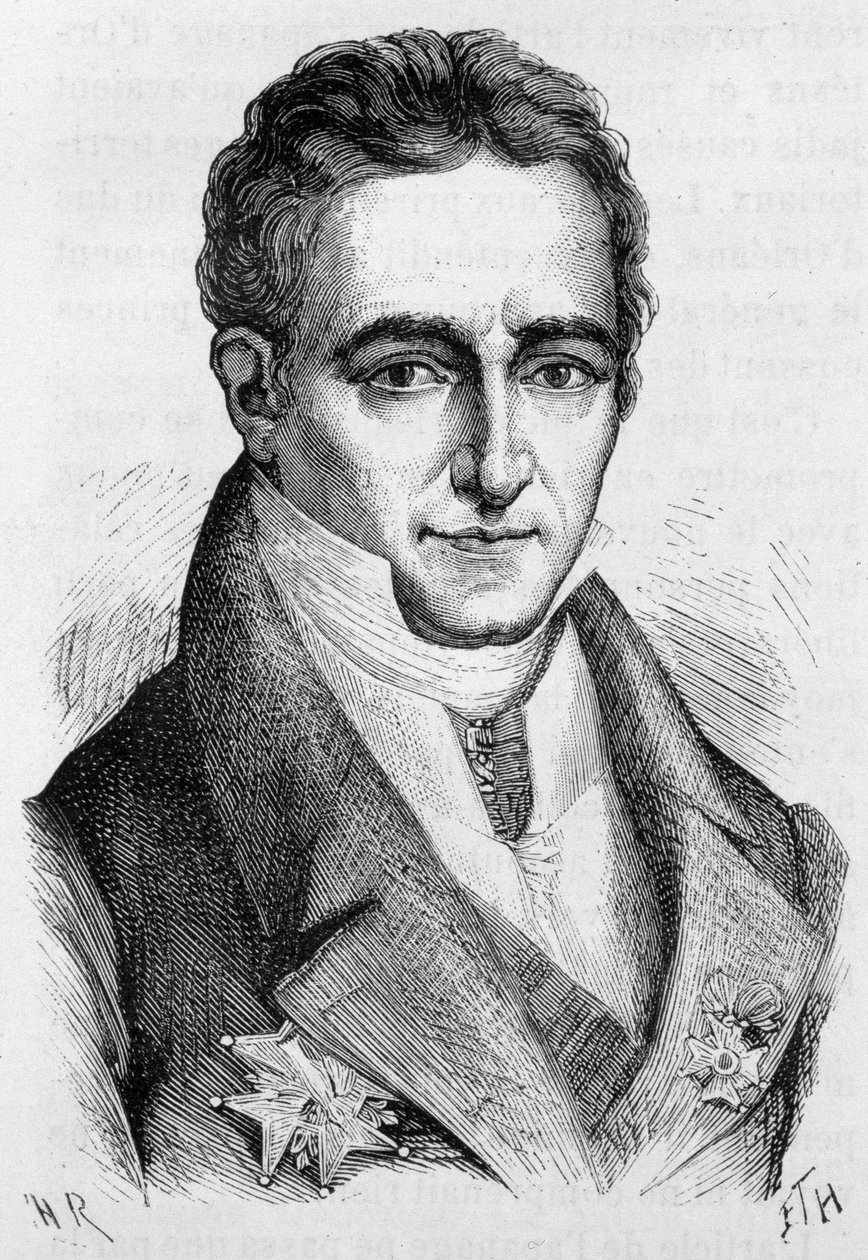 Portrett av Jean Baptiste (Jean-Baptiste), greve av Villele, fransk politiker (1773 - 1854) - i "" L