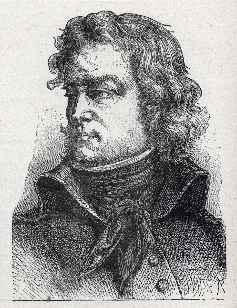 Portrett av Jean Baptiste Camille de Canclaux (1740-1817), fransk general for revolusjonsgraveringen av 1889. av French School