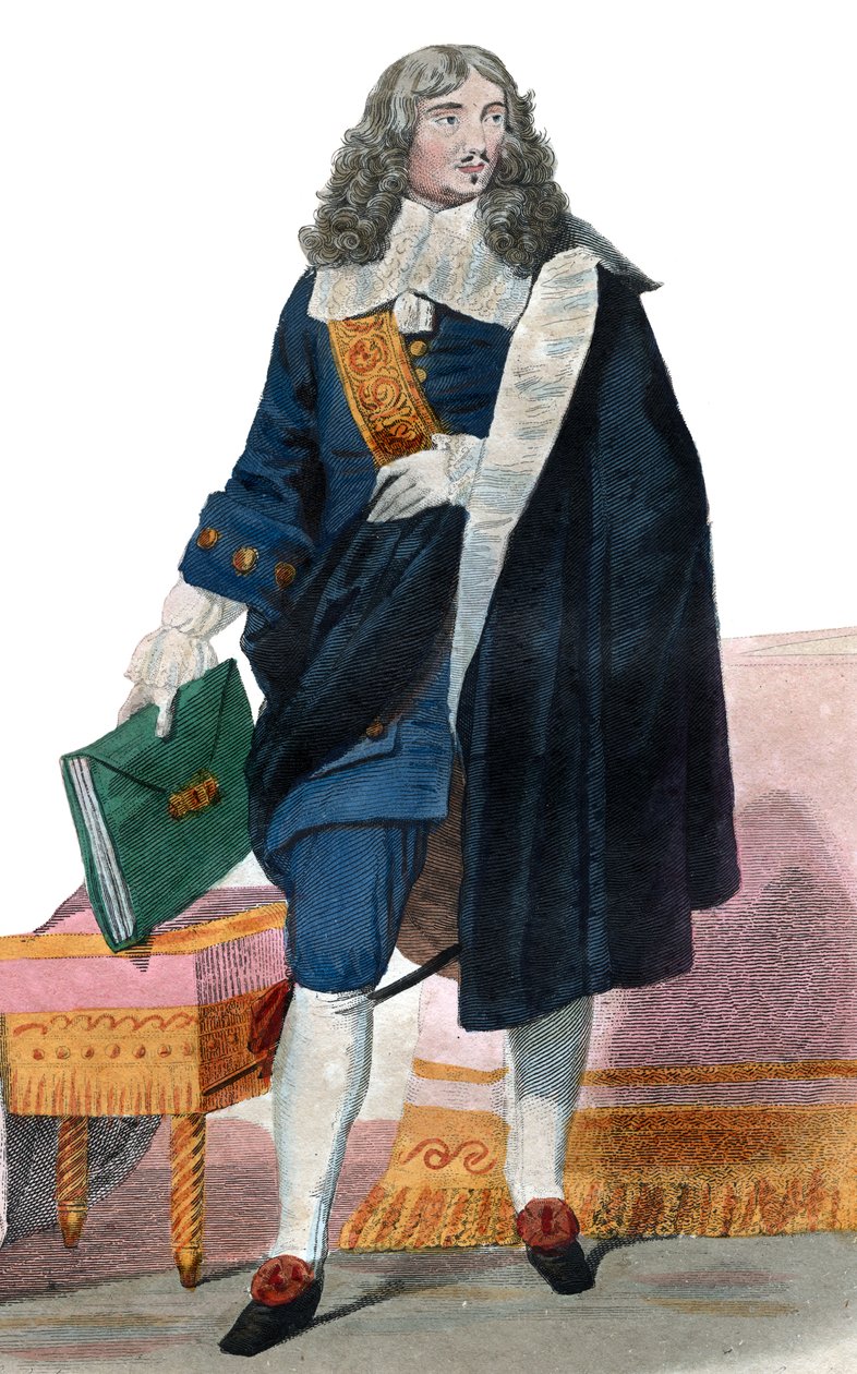 Portrett av Jean Baptiste Colbert (1619-1683), fransk politiker. av French School