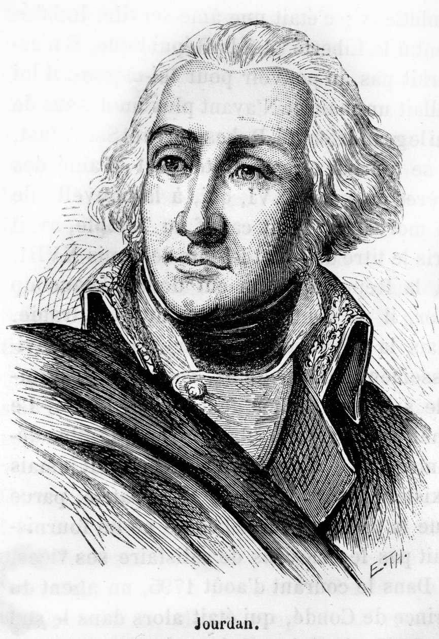 Portrett av Jean Baptiste Jourdan (1762-1833), Marshal of Empire, vinner av slaget ved Fleurus (26. juni 1794) - i "" L