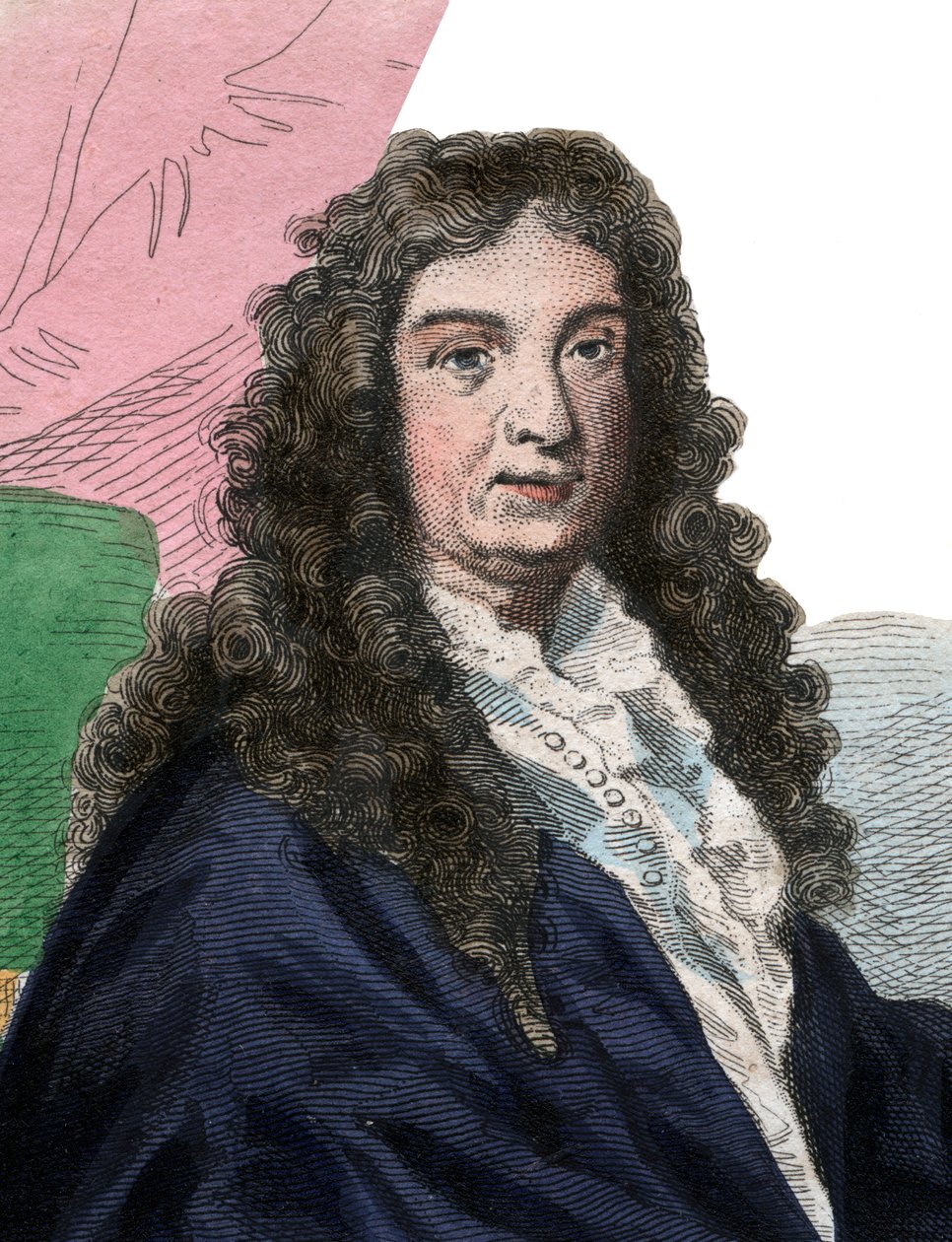 Portrett av Jean Baptiste Lully (1632-1687), fransk komponist. av French School