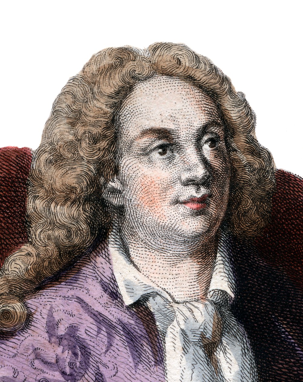 Portrett av Jean Baptiste Rousseau (1670-1741), fransk poet. av French School