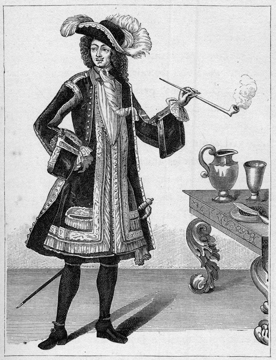 Portrait of Jean Bart (1651-1702), French privateer. Engraving in “La Marine et les colonies: commerce” av French School