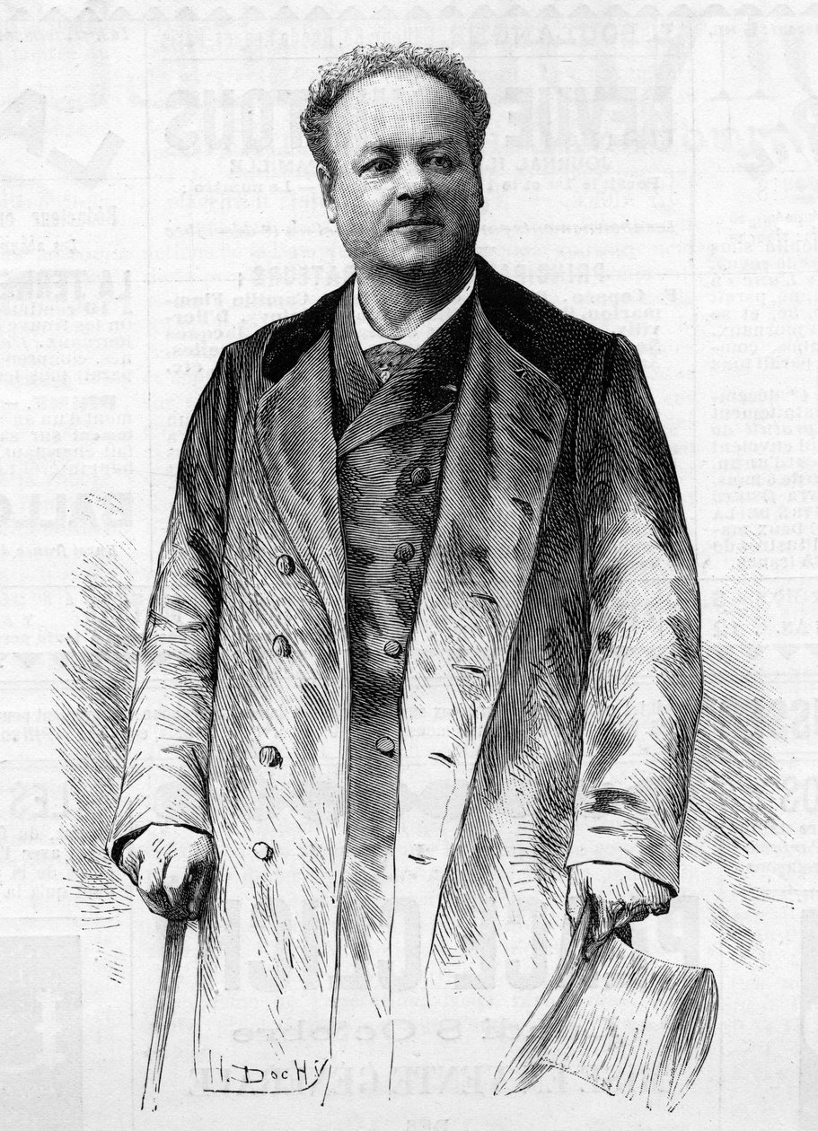Portrait of Jean Berthelier (1830-1888), French actor and singer. av French School