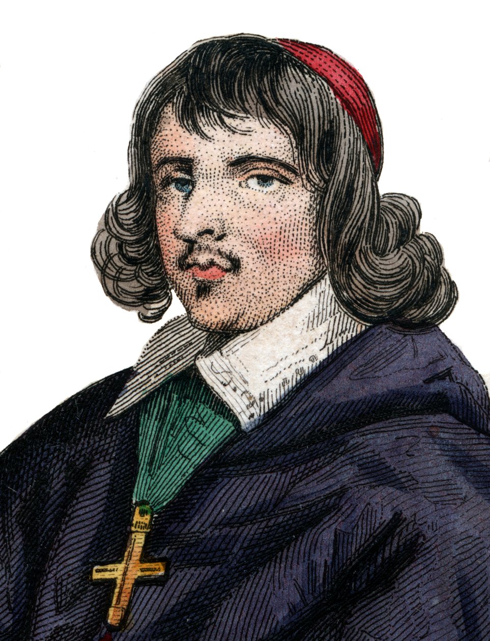 Portrett av Jean Francois Paul de Gondi (Gondy) (1614-1679), kardinal de Retz, fransk coadjutor-biskop. av French School