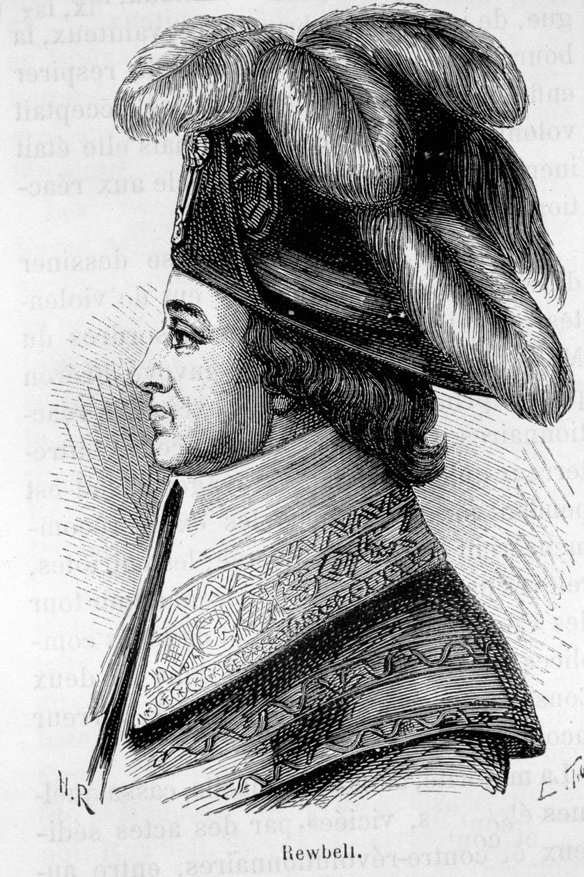 Portrett av Jean François Rewbell (eller Reubell), fransk politiker (1747 - 1807) - i ""L