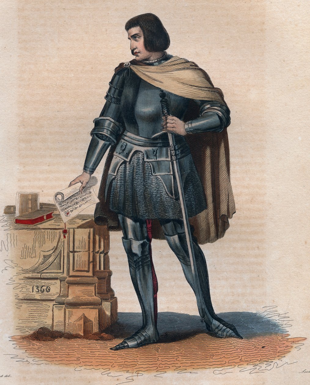 Portrett av Jean Juvenal (Jouvenel) des Ursins (1360-1431), fransk dommer. av French School