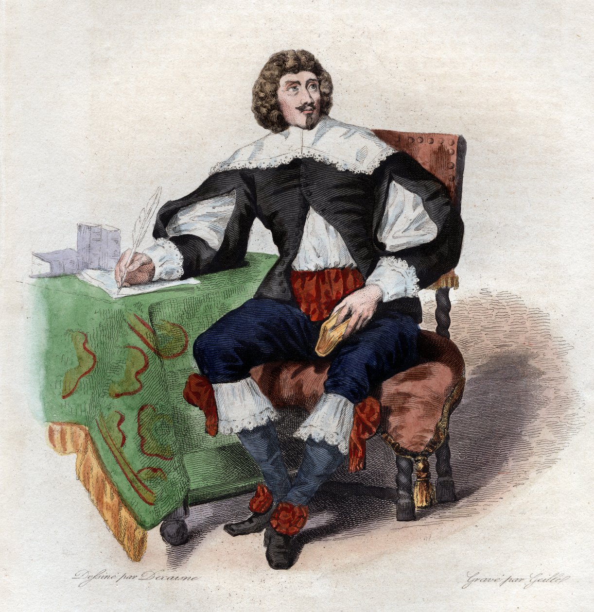 Portrett av Jean Louis Guez de Balzac (1597-1654), fransk forfatter. av French School