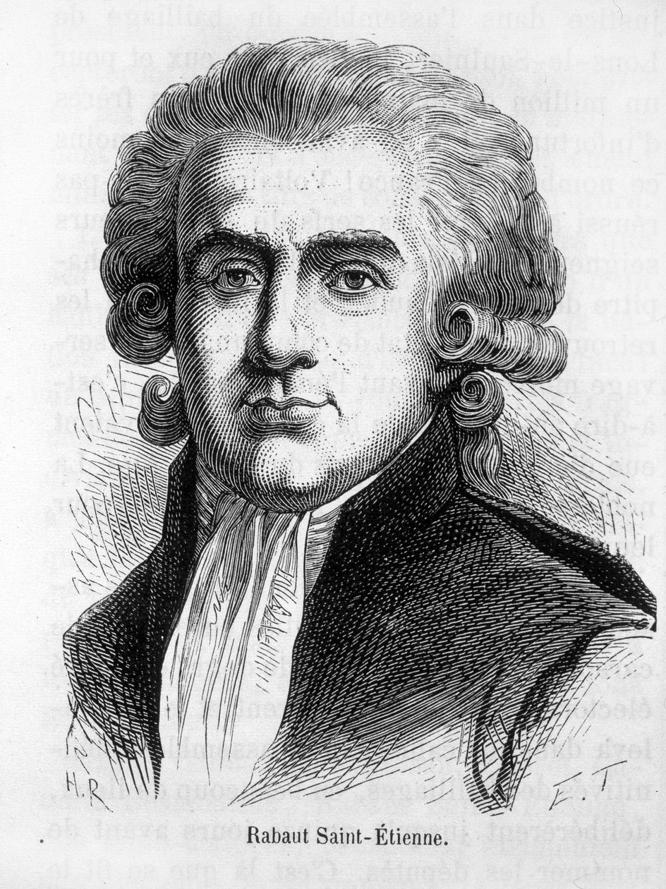 Portrett av Jean Paul Rabaut St Etienne, fransk politiker (1743 - 1793) - i "" L