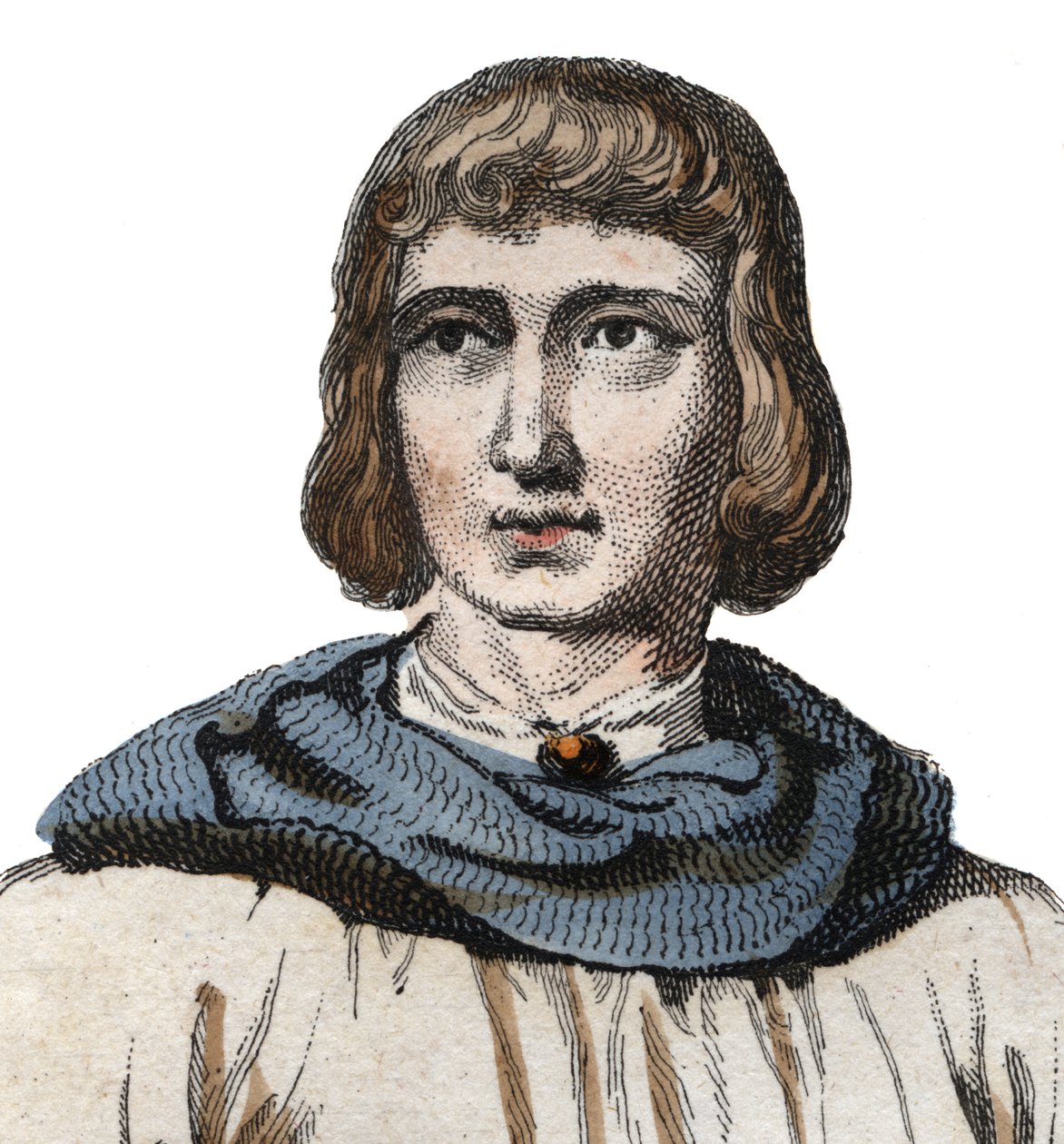 Portrett av Jean de Joinville (1225-1317), kroniker av middelalderens Frankrike. av French School