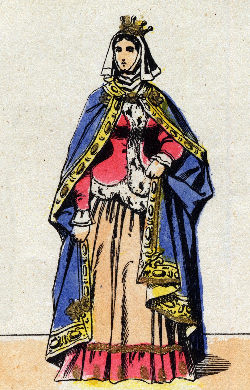 Portrett av Jeanne de Boulogne Woman av Philip V den lange (1294 - 1322) av French School