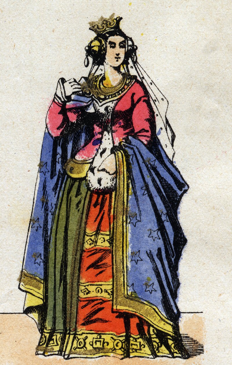 Portrait of Joan of Burgundy (ca. 1291-1330), wife of Philip V of France. (Capetian dynasty). av French School