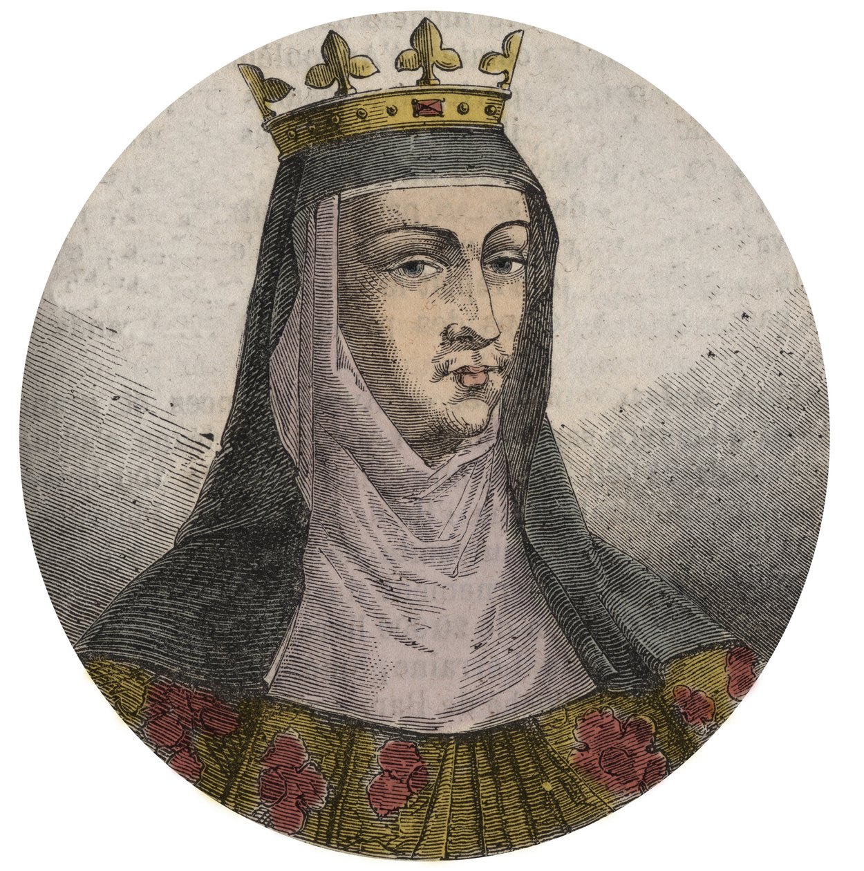 Portrett av Jeanne av Frankrike (1464-1505) (eller av Valois) Dronning av Frankrikes kone av Louis XII - Jeanne av Frankrike og Valois (1464-1505) av French School
