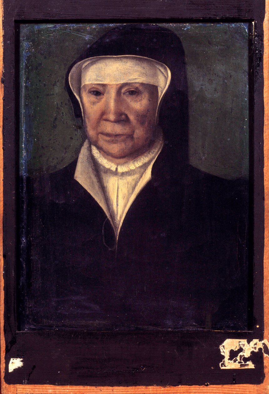 Portrett av Jeanne av Navarre (1273-1305), dronning av Frankrike, maleri av den franske skolen. Det 16. århundre. Dim. 0,25 x 0,20 m. Versailles. Chateau-museet av French School