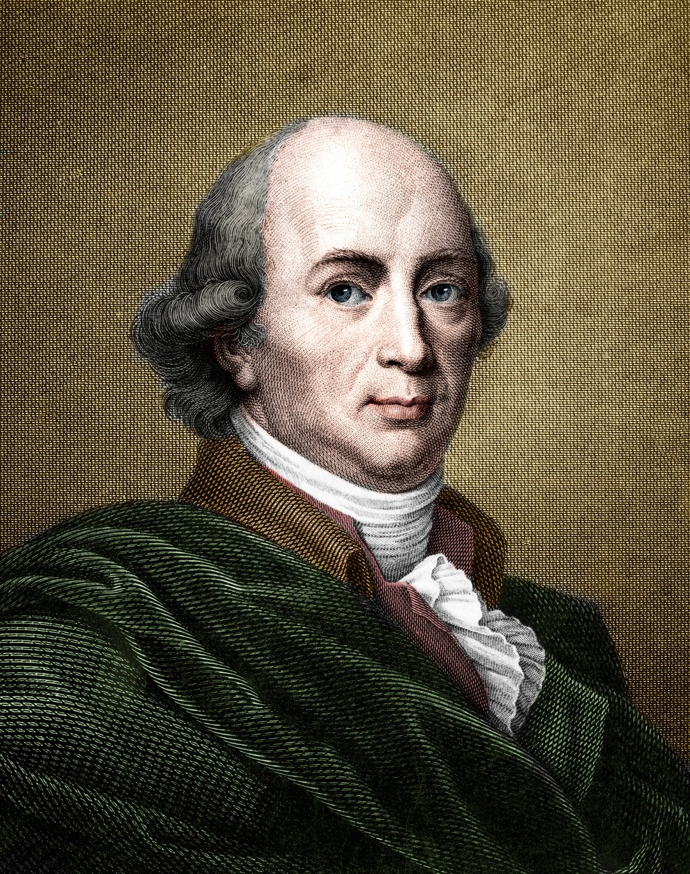 Portrett av Johann Gottfried Herder (1744-1803) tysk filosof og forfatter. (senere fargelegging) av French School