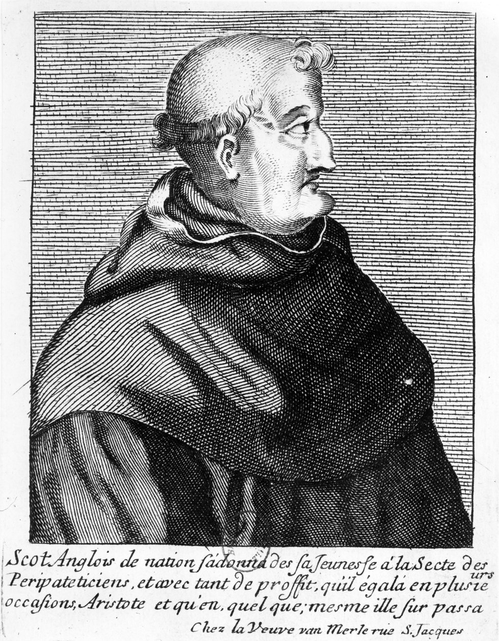 Portrett av John Duns Scotus (ca. 1265-c. 1308) av French School