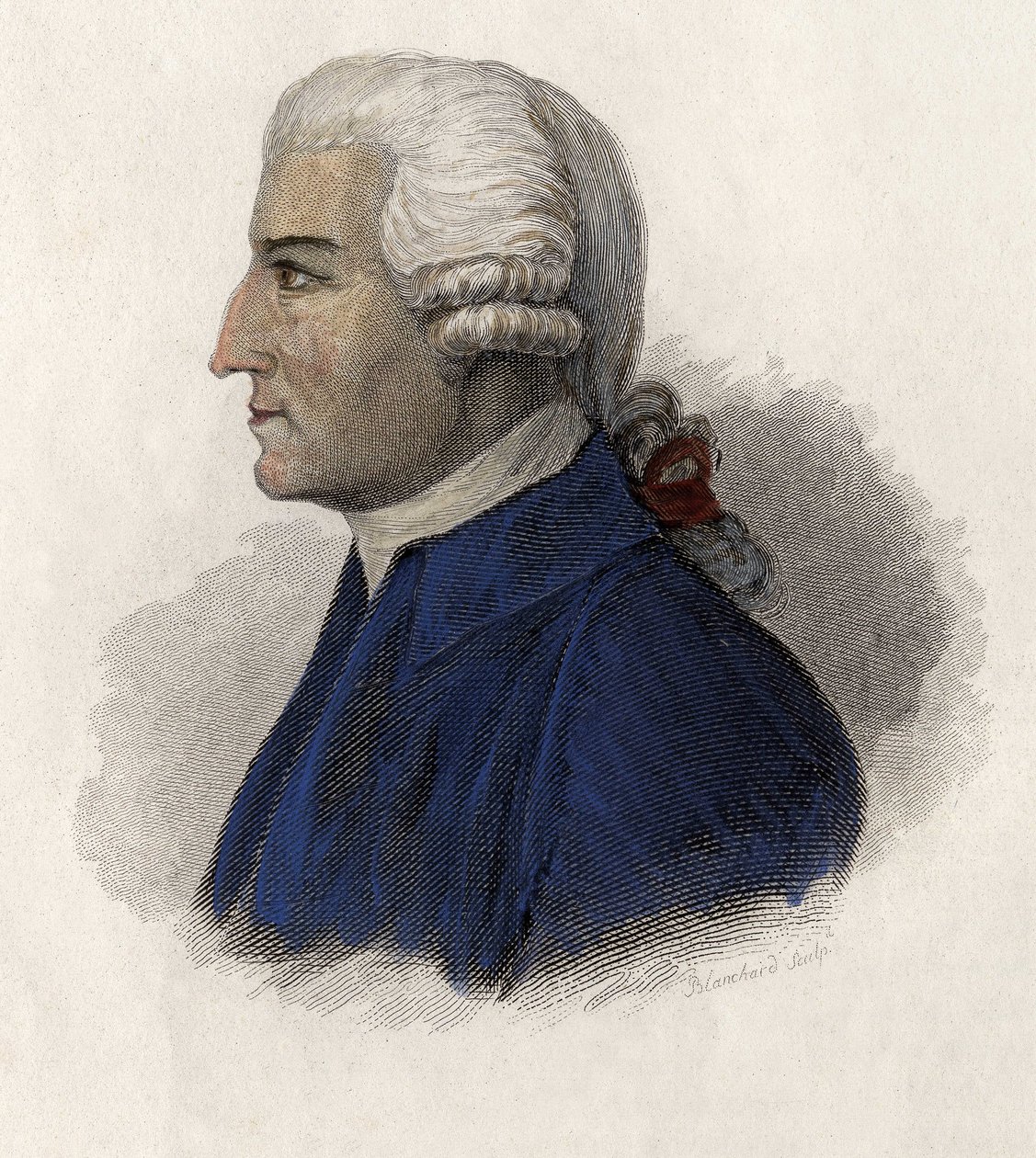 Portrett av John Howard (1727-1790), engelsk politiker. i "" Portretter av nyttige menn" av French School