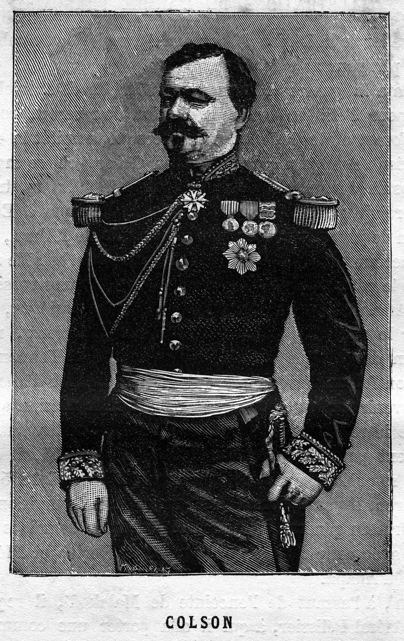 Portrett av Joseph Emile Colson (1821-1870), fransk general. Gravering i «Les Illustrations De L