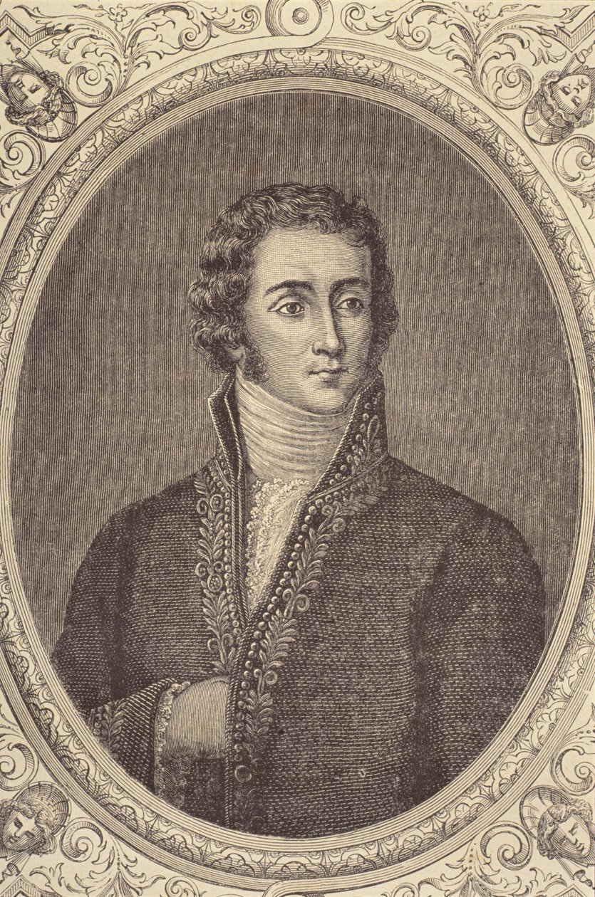 Portrett av Joseph Fouche, hertug av Otranto (1763-1829) (gravering) av French School