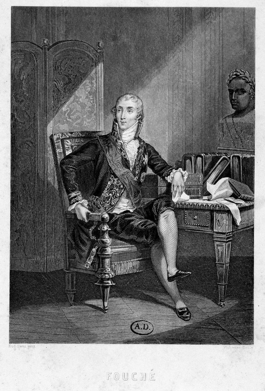 Portrett av Joseph Fouche, revolusjonær stedfortreder for Montagne og arrangør av terroren i Lyon av French School
