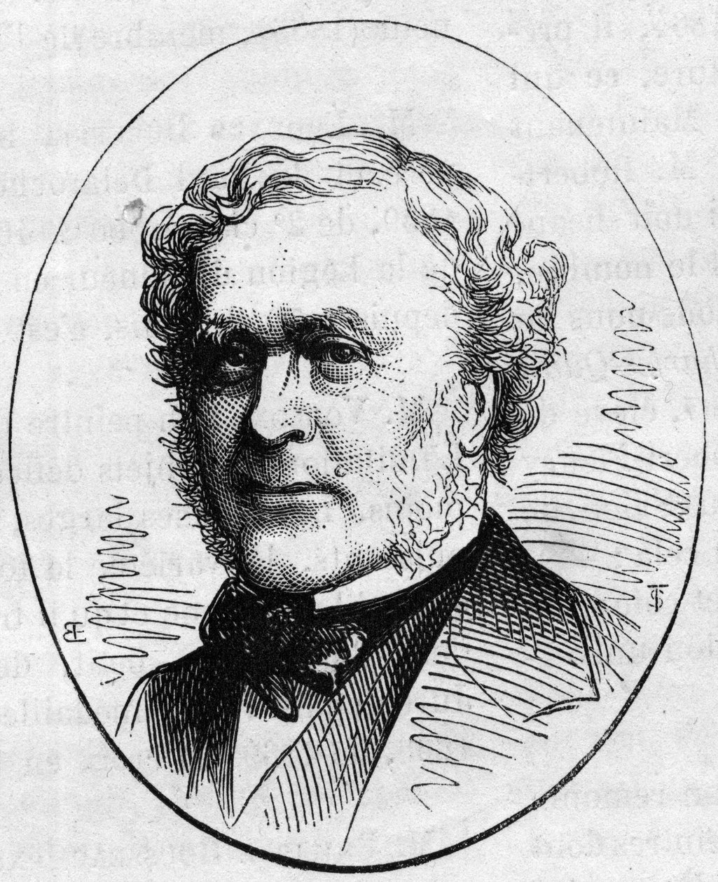 Portrett av Joseph Louis Duc (1802-1879), fransk arkitekt. Gravering i "" Le Monde Illustré"" nr. 890 av 2. mai 1874. av French School