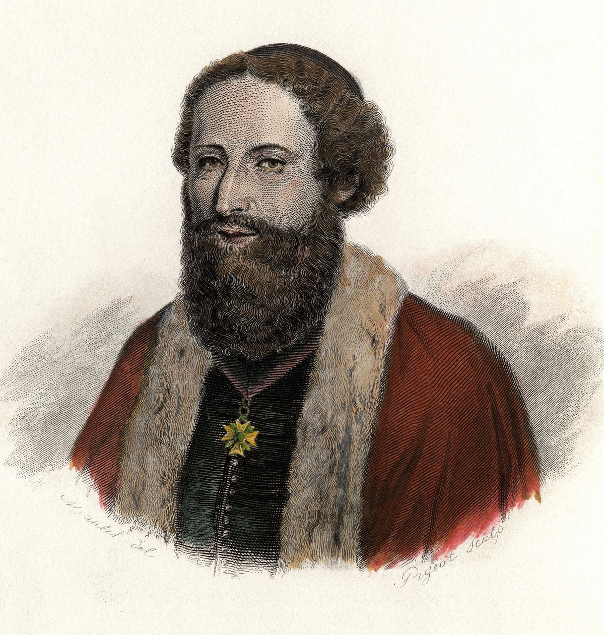 Portrett av Joseph Pitton de Tournefort (1656-1708), fransk reisende og botaniker. I "" Portretter av nyttige menn"" av French School