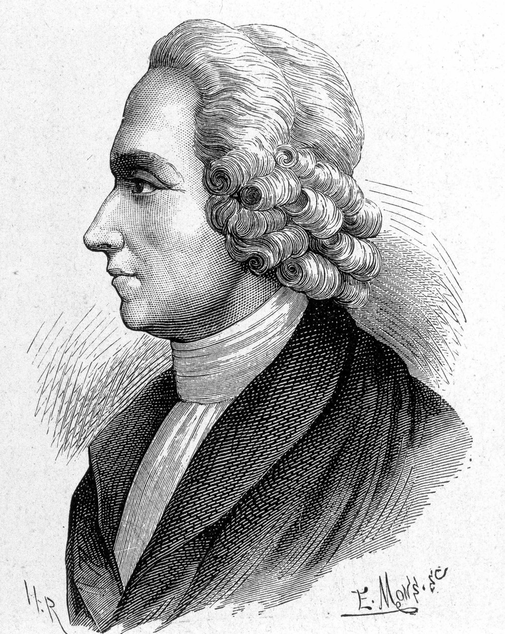 Portrett av Joseph Priestley (1733 - 1804), britisk kjemiker og teolog - i "" Album of Science; berømte lærde; Store oppdagelser””” 1896. av French School