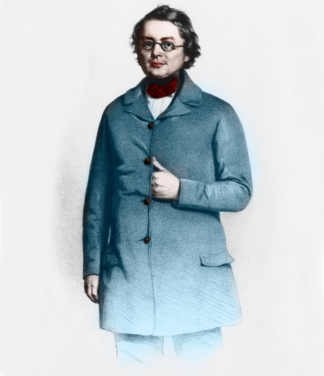 Portrett av Joseph Skoda (1805-1881), tsjekkisk lege, medisinsk professor og hudlege. av French School