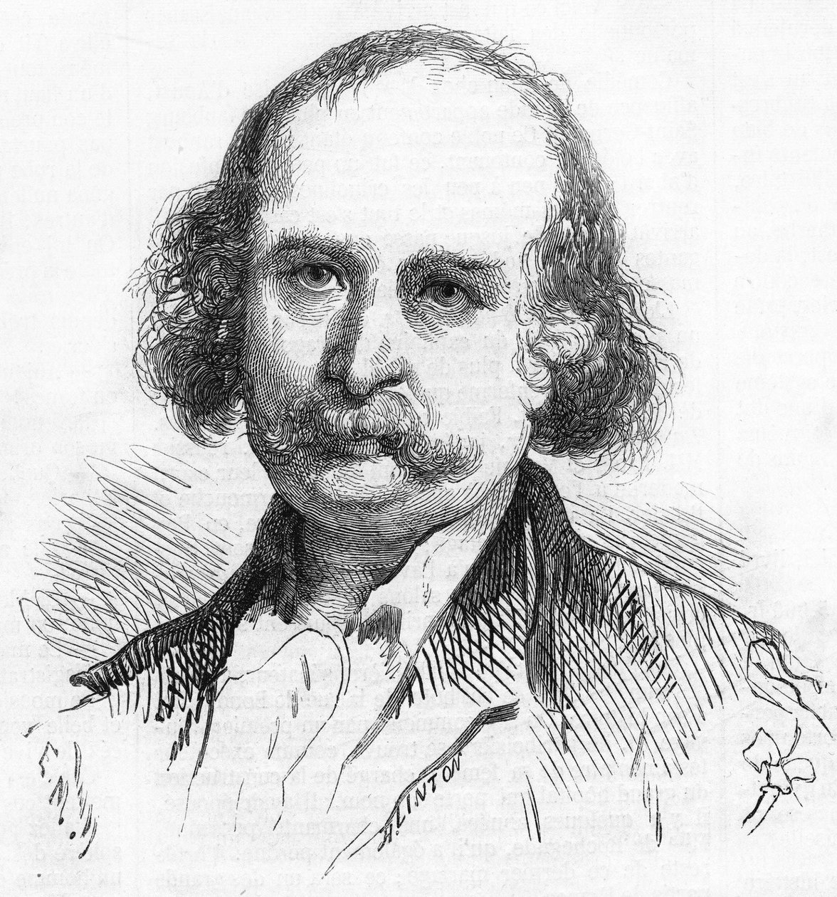 Portrett av Jules Sandeau (1811-1883) fransk forfatter. av French School