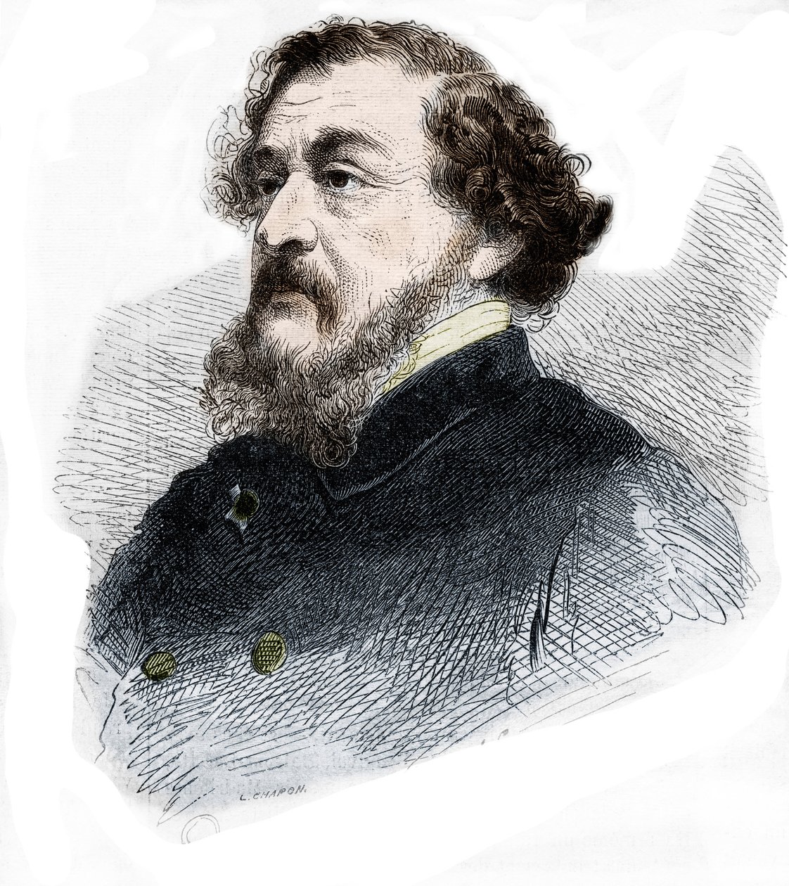 Portrett av Leon Gozlan fransk journalist og romanforfatter (1803 - 1866). av French School
