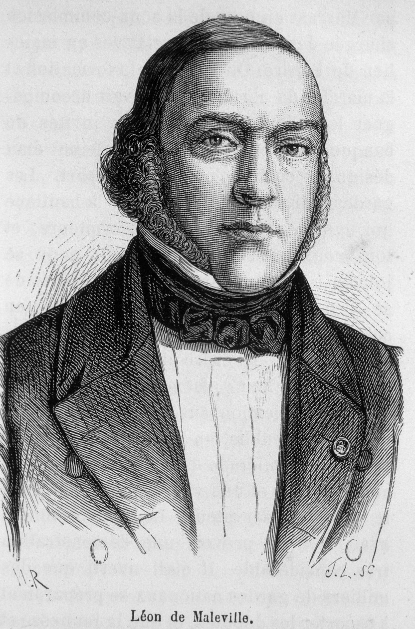 Portrett av Leon de Maleville, politiker 1803-1879 av French School