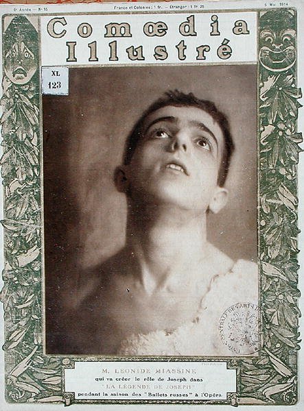 Portrett av Leonid Massine (1895-1979), omslagsillustrasjon fra 