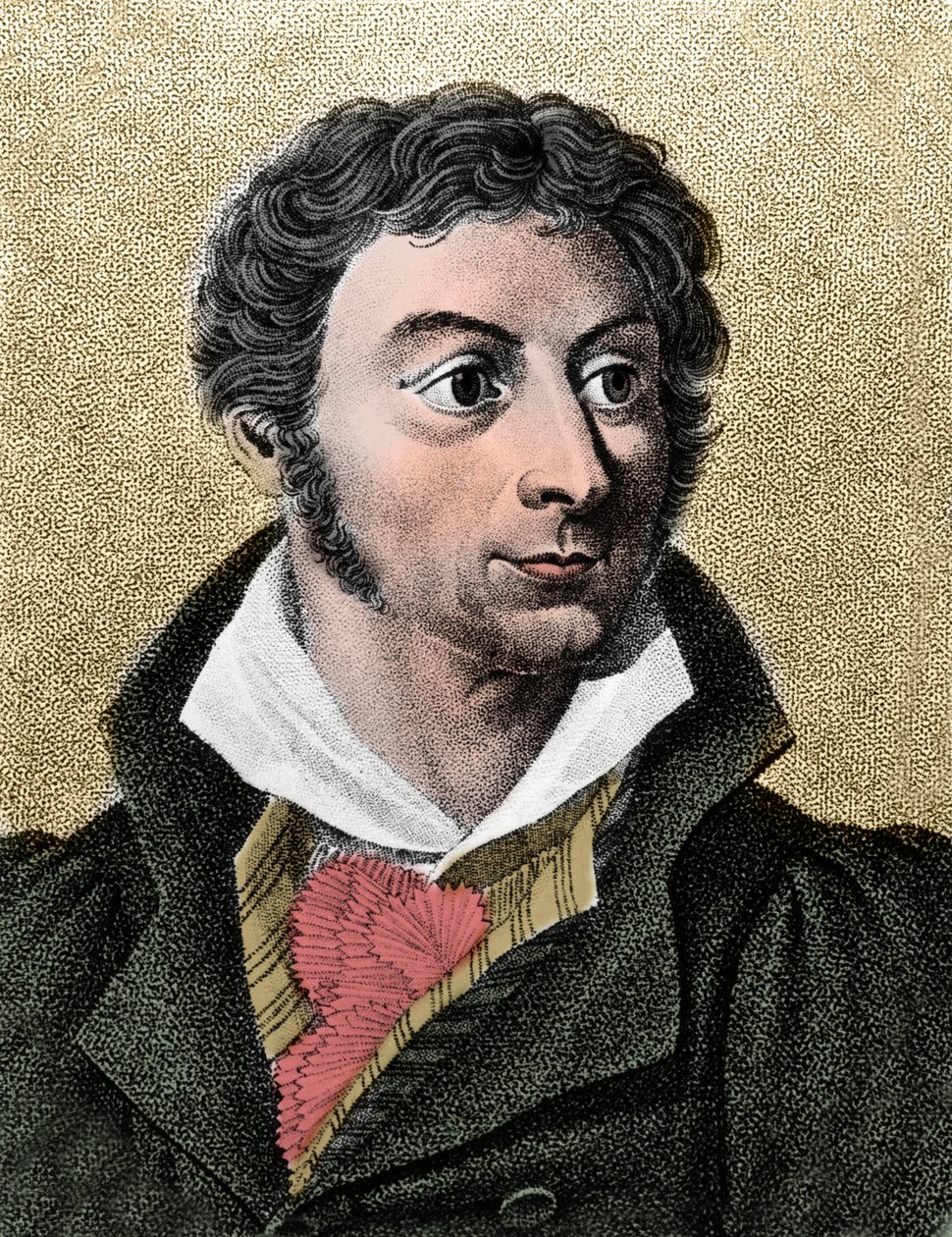 Portrett av Lorenz Oken (1779-1851). tysk naturforsker og filosof av French School