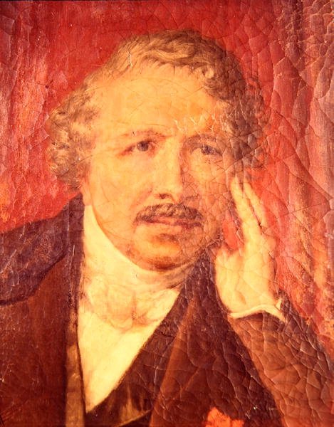 Portrett av Louis-Jacques Daguerre (1787-1851) (olje på lerret) av French School