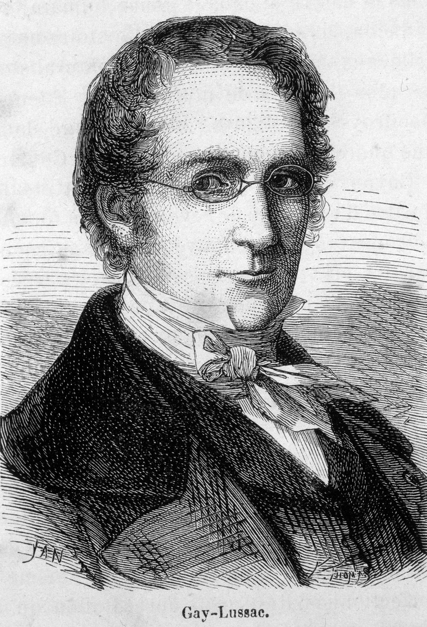 Portrett av Louis-Joseph Gay-Lussac (Louis Joseph Gay Lussac) (1778-1850), fransk fysiker og kjemiker - I "" L