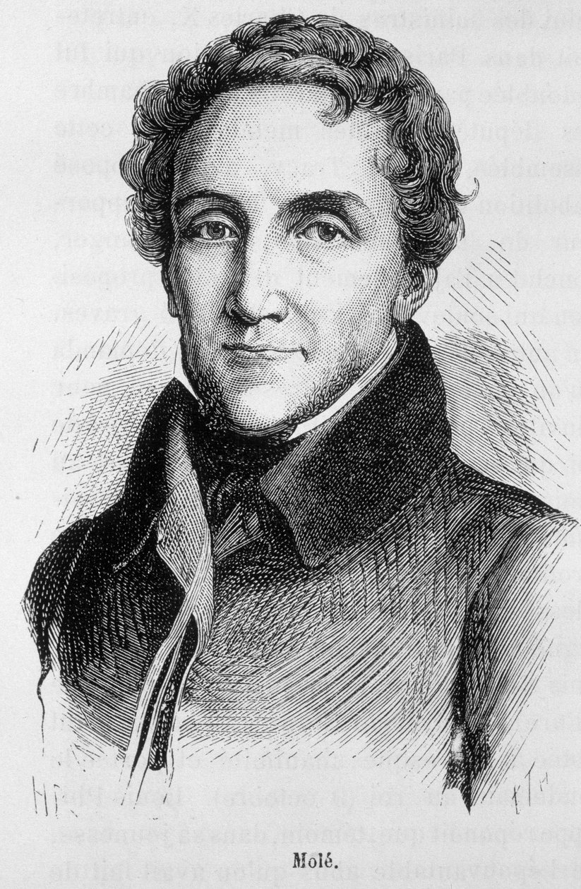 Portrett av Louis-Mathieu Mole - Portrett av Louis Mathieu, jarl av Mole (1781 - 1855), fransk politiker - i "" L