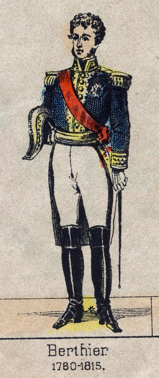 Portrett av Louis Alexandre (Louis-Alexandre) Berthier (1753-1815), prins av Neuchatel, Marechal av Frankrike - Bilde av Epinal fra slutten av 1800-tallet - Privat samling av French School