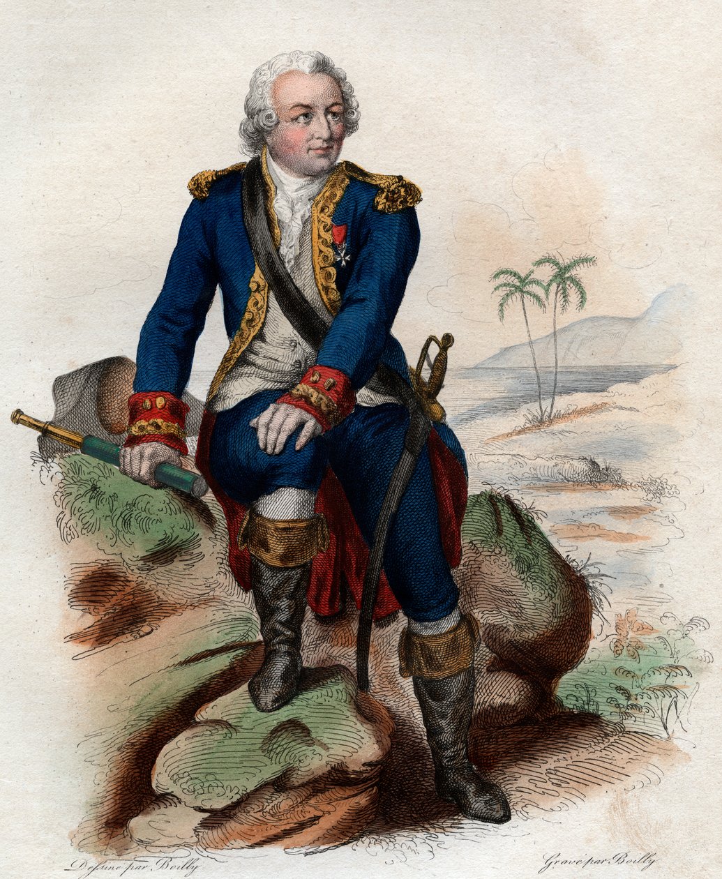 Portrett av Louis Antoine, Comte de Bougainville (1729-1811), fransk admiral og oppdagelsesreisende. av French School