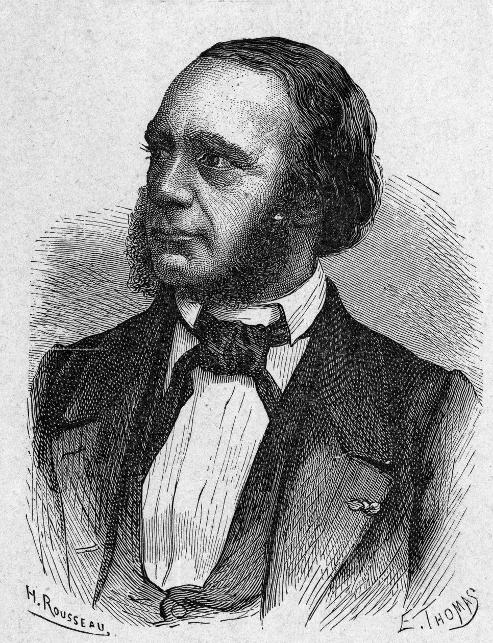 Portrett av Louis Breguet (1804 - 1883), urmaker og oppfinner av telegrafiapparater - i "" Album de la Science; berømte vitenskapsmenn; Store funn""" 1896. av French School