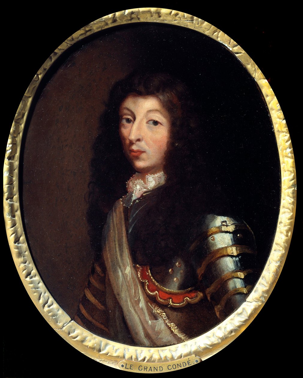 Portrett av Louis II Prince of Bourbon (Bourbon-Conde), Grand Conde (1621-1686) Maleri av den franske skolen på 1600-tallet. Paris, Musee de l'Armee av French School
