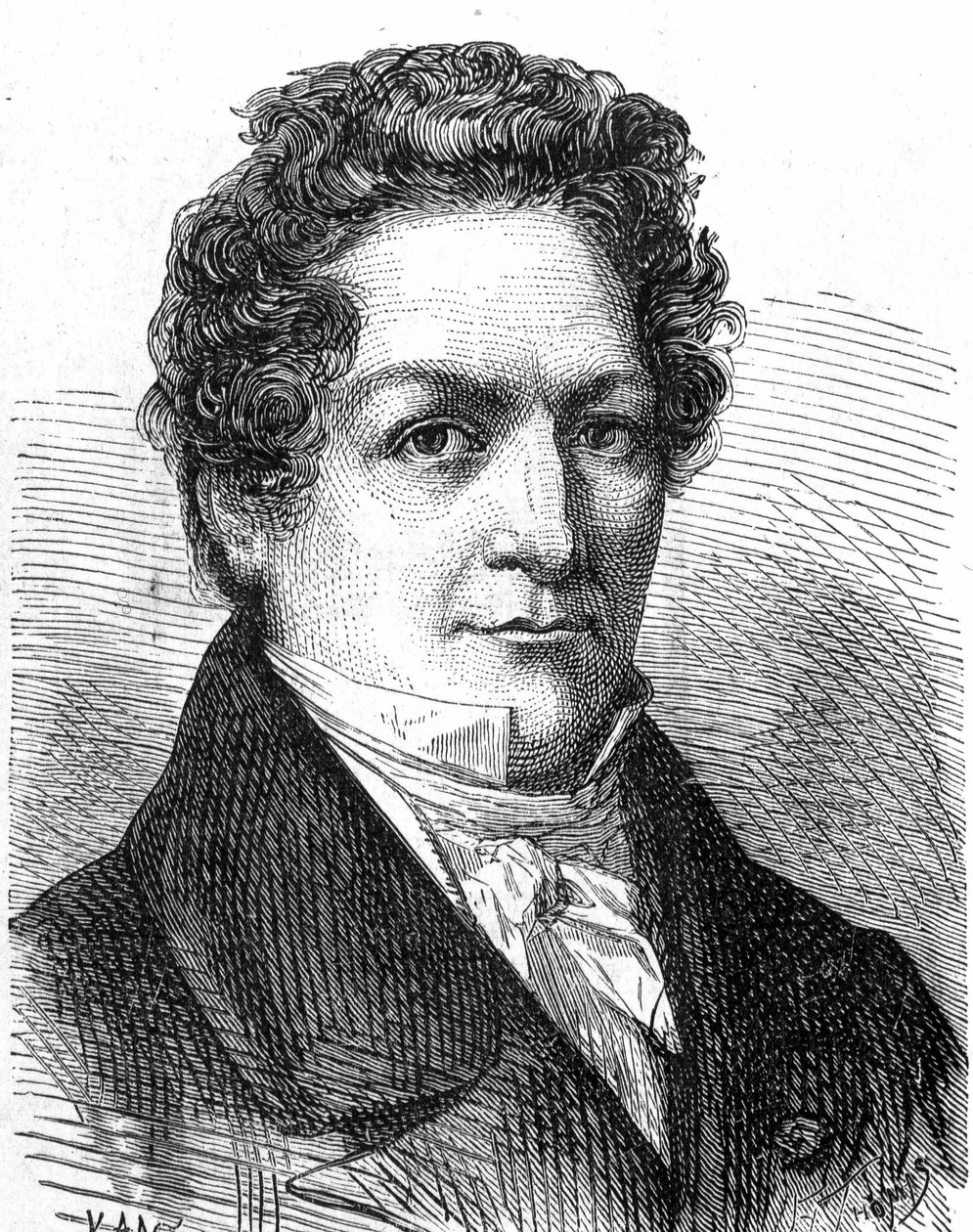 Portrett av Louis Jacques Thénard (1777 - 1857), fransk kjemiker - i "Album de la Science; berømte vitenskapsmenn; Store funn""" 1896. av French School
