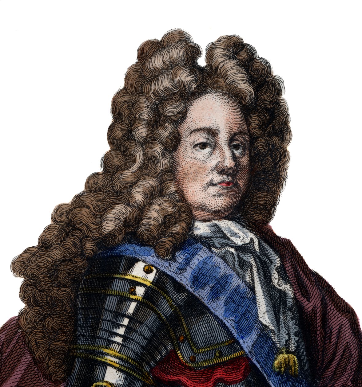 Portrett av Louis Joseph de Bourbon, hertugen av Vendome (1645-1712), fransk militærsjef og marskalk av Frankrike. av French School