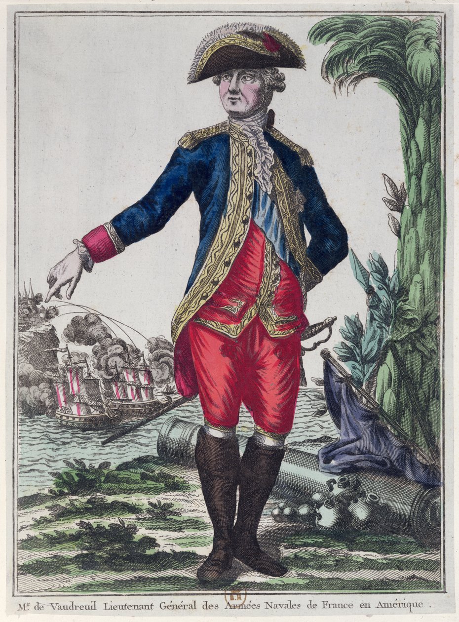 Portrett av Louis Philippe de Rigaud (1723-1802) greve av Vaudreuil, ca. 1780 av French School