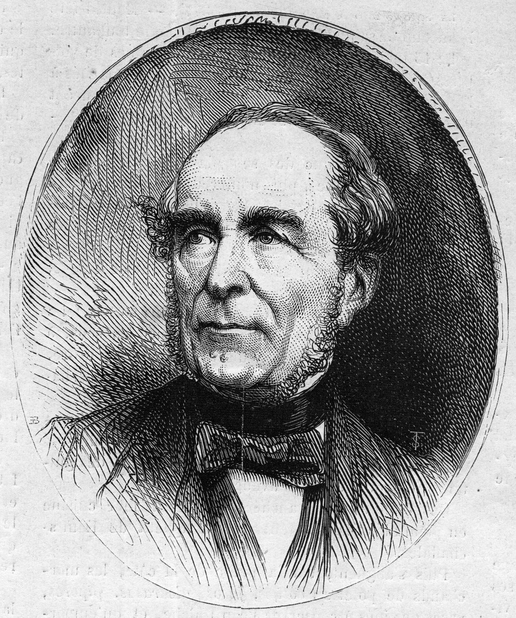 Portrait of Louis Vitet (1802-1873), French politician. Engraving in “” Le Monde Illustré”” n°844 of 13 June 1873. av French School