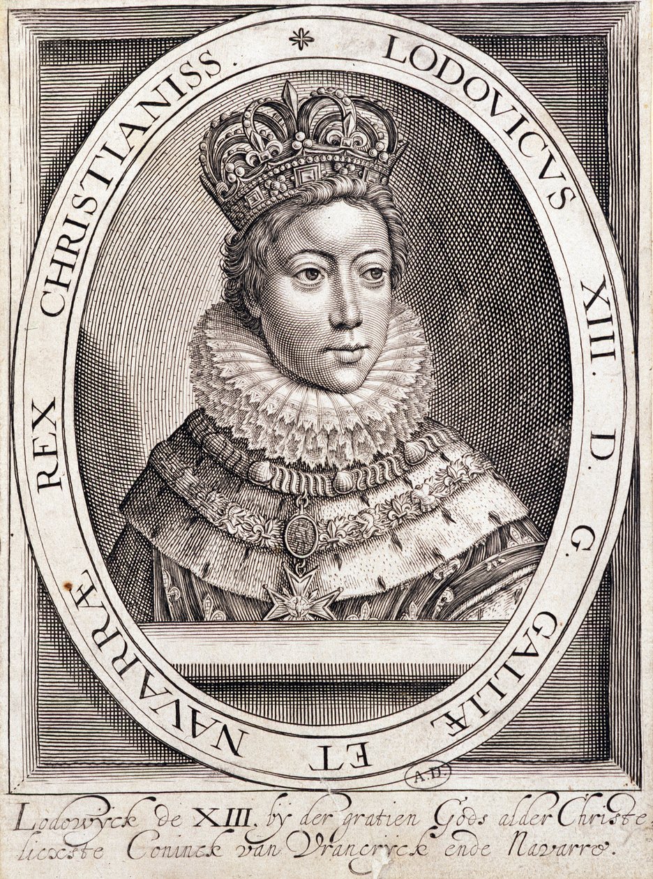 Portrett av Louis XIII, ung. av French School